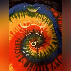 Tye-died Virginia city festival t-shirt